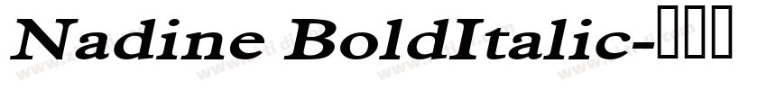 Nadine BoldItalic字体转换